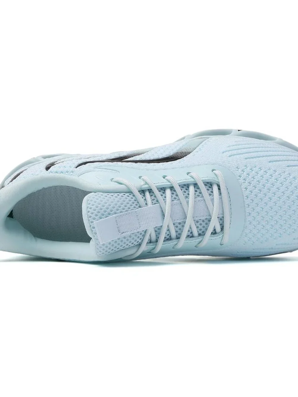 Women's Light Blue Mesh Sneakers Athletic Running Walking Shoes Lace-up